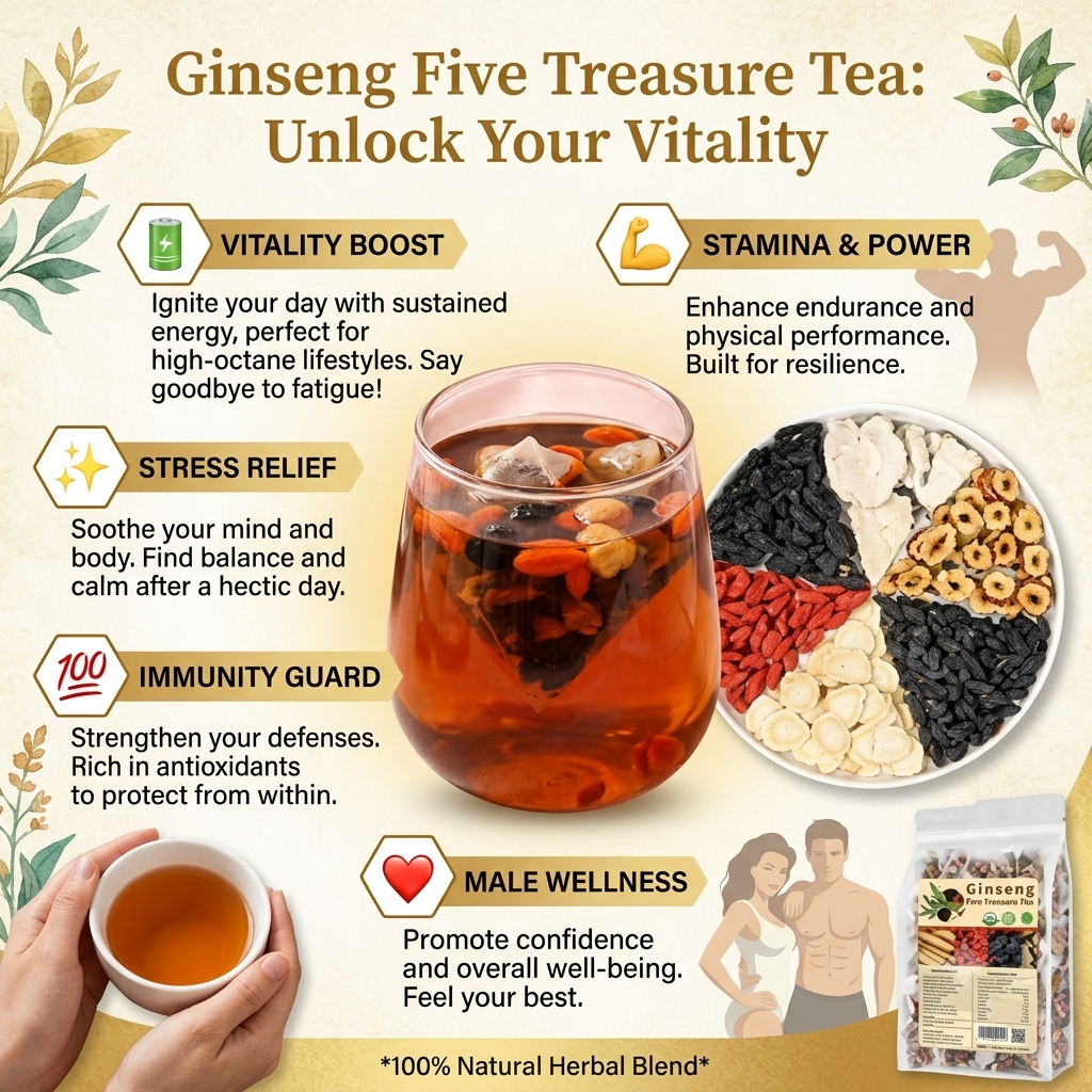 Ginseng Five Treasure Tea 🌿