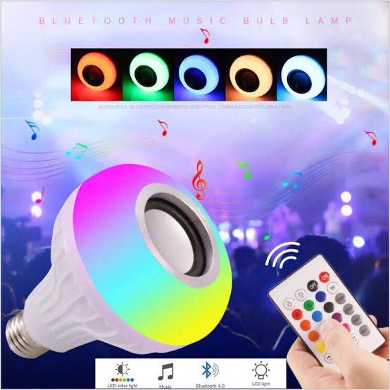 ๐ต๐กโจ 12 Colours Music Bulb Bluetooth With Remote ๐ง๐