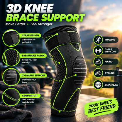 3D Elastic Knee Brace✨Fully Stretchable & Adjustable for all Sizes