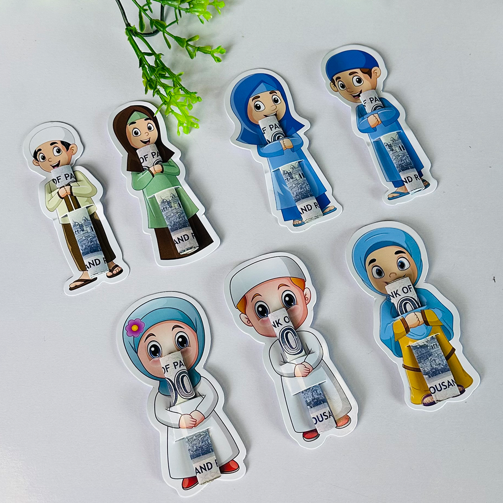 🎁 12 Money Rolling Eidi Cards – Best Eid Gift Idea