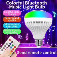 🎵💡✨Colorful Music Bulb With Remote 🎧🌈 High Quality