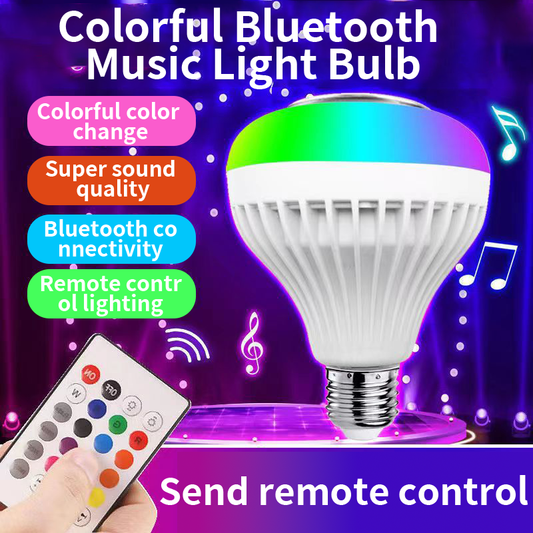 🎵💡✨Colorful Music Bulb With Remote 🎧🌈 High Quality
