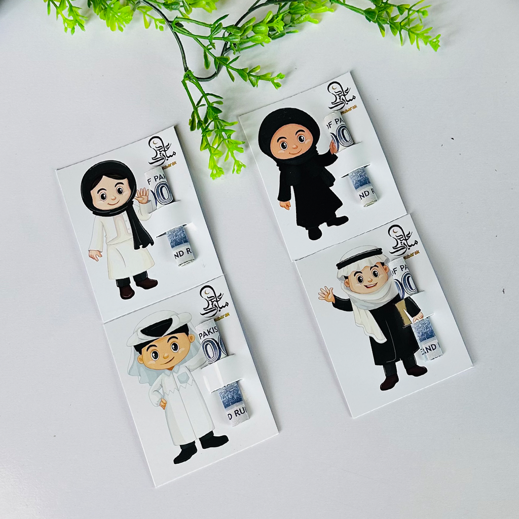 🎁 12 Money Rolling Eidi Cards – Best Eid Gift Idea