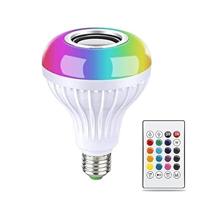 🎵💡✨ 12 Colours Music Bulb Bluetooth With Remote 🎧🌈