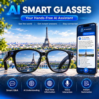 AI Smart Glasses with 8MP HD Camera 🕶️Premium Smart Glasses — Smart Style & Smarter Life”