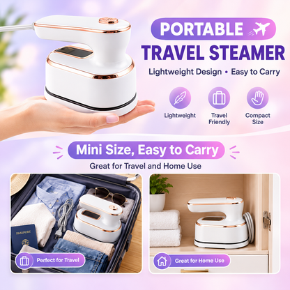 👔 2-In-1 Portable Clothes Iron & Steamer— Fast & Easy Wrinkle Removal ✅