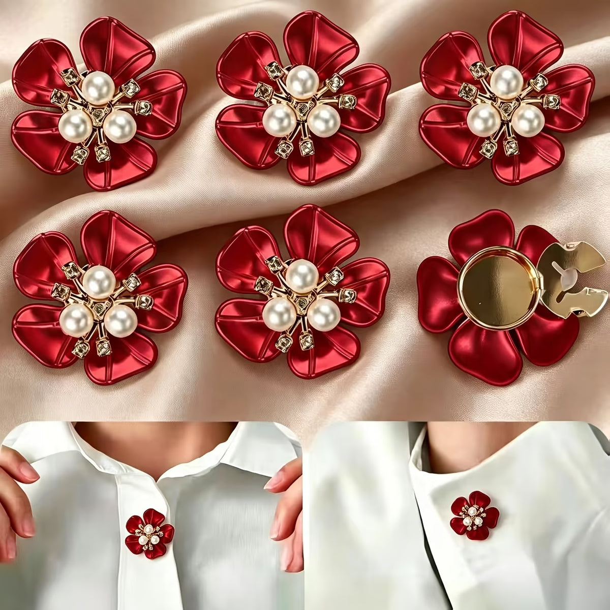 10pcs Luxury Look Floral Button Covers,Decorative Buttons For Weddings,Parties, and Other Occasions