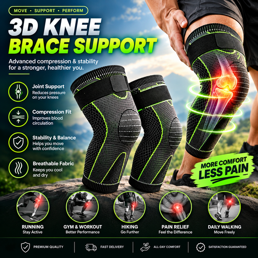 3D Elastic Knee Brace✨Fully Stretchable & Adjustable for all Sizes