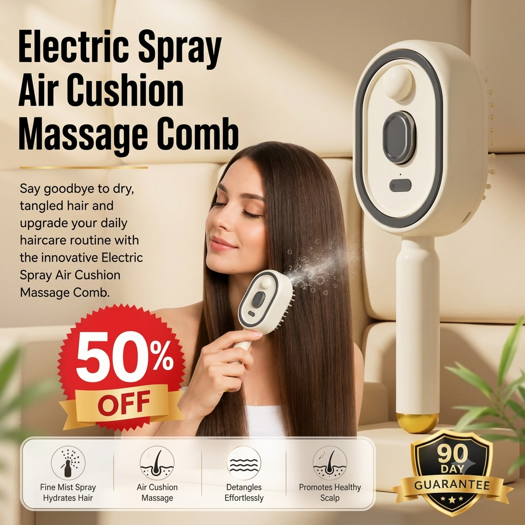 3-in-1 Electric Spray Air Cushion Massage Comb✨