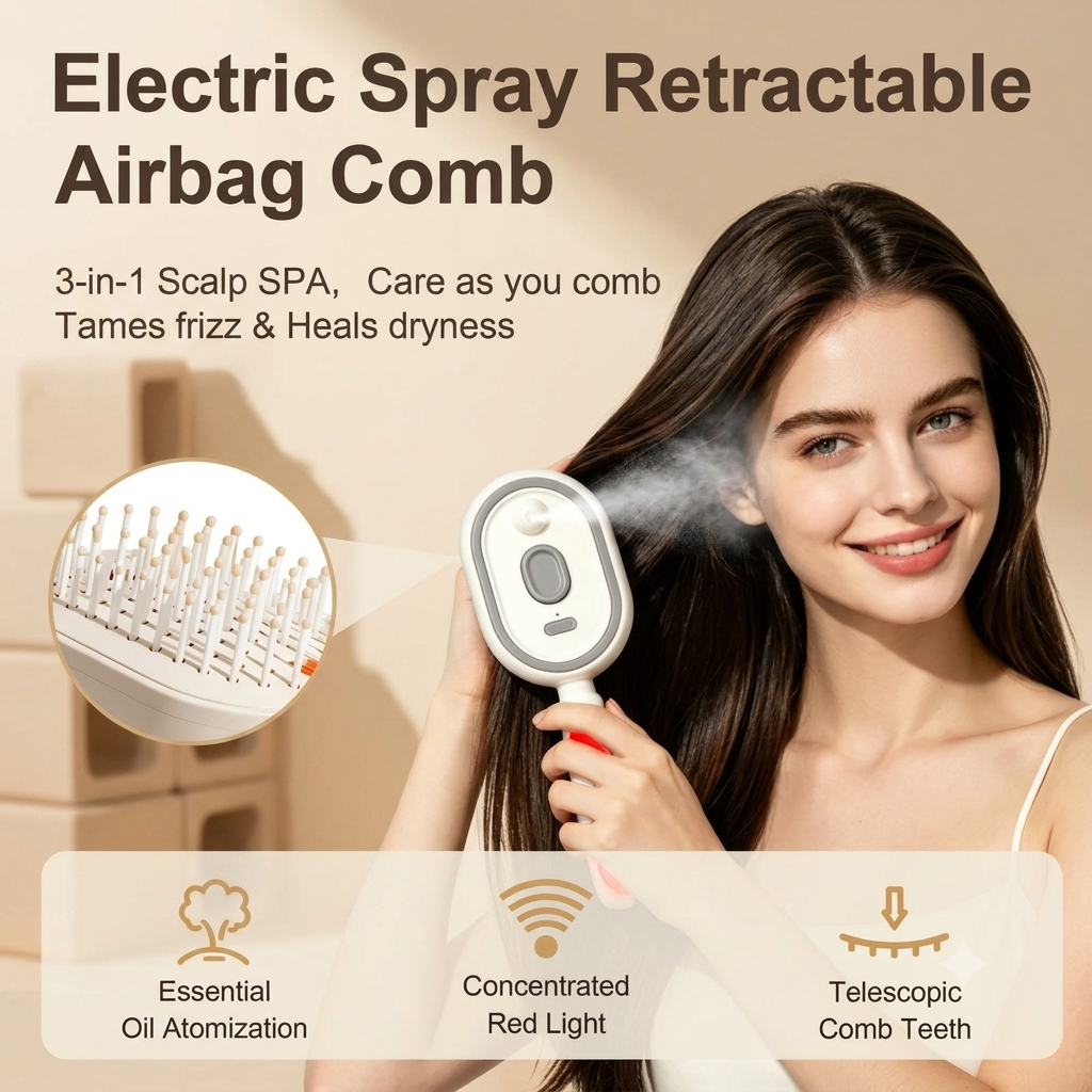 3-in-1 Electric Spray Air Cushion Massage Comb✨