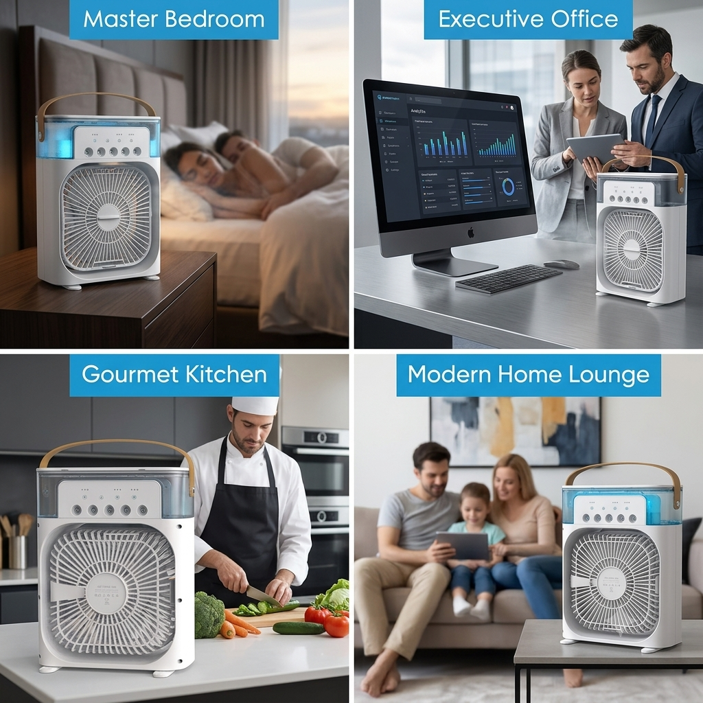 3-in-1 Cold Air Mist Cooler Fan💨🧊