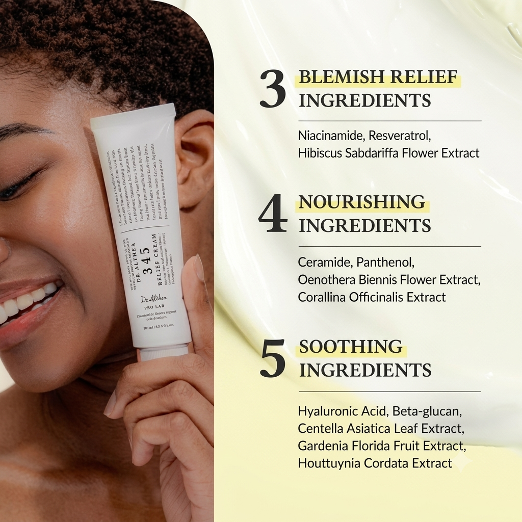 Dr. Althea 345 Relief Cream ⭐ The Ultimate Blemish & Glow Cream  ⭐ 100% Original Korean Skin Magic