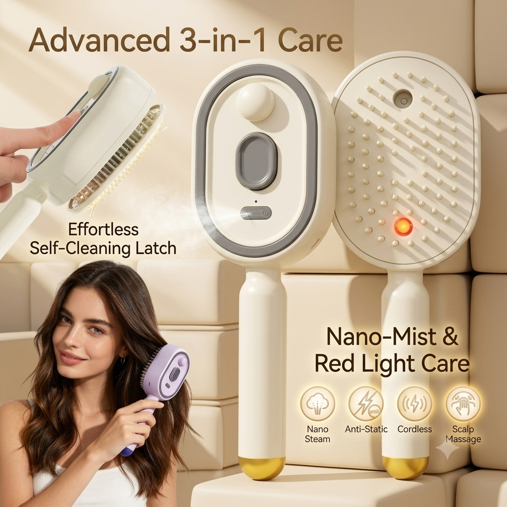 3-in-1 Electric Spray Air Cushion Massage Comb✨