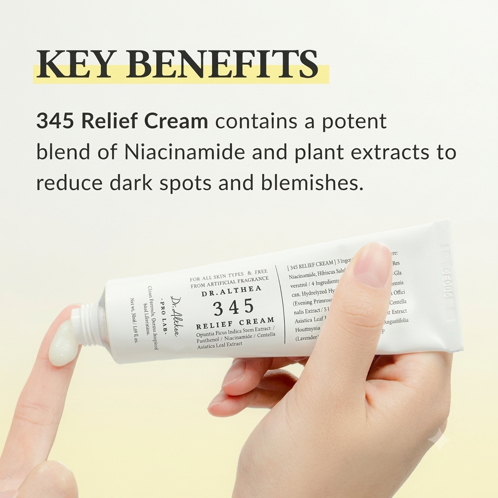 Dr. Althea 345 Relief Cream ⭐ The Ultimate Blemish & Glow Cream  ⭐ 100% Original Korean Skin Magic