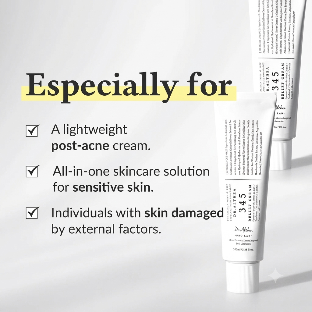 Dr. Althea 345 Relief Cream ⭐ The Ultimate Blemish & Glow Cream  ⭐ 100% Original Korean Skin Magic