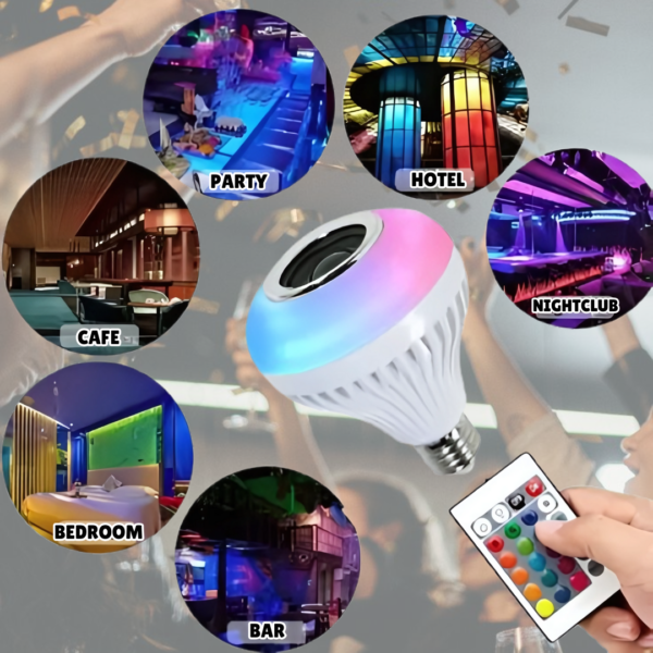 🎵💡✨Colorful Music Bulb With Remote 🎧🌈 High Quality
