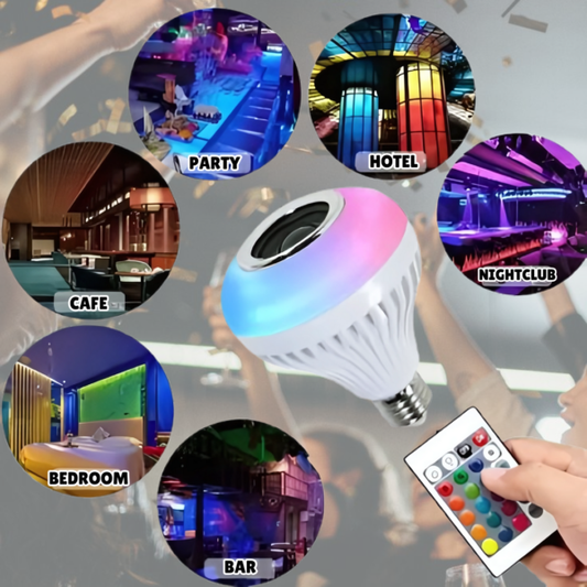 🎵💡✨Colorful Music Bulb With Remote 🎧🌈 High Quality