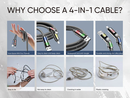 🔋4-in-1 Multi USB Charging Cable⚡(240W)