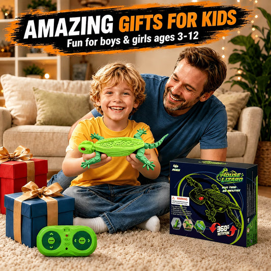 Remote Control Wall-Climbing Gecko,Rechargeable RC Robot Toy for Children