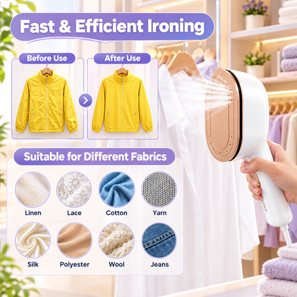 👔 2-In-1 Portable Clothes Iron & Steamer— Fast & Easy Wrinkle Removal ✅