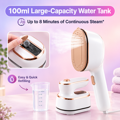 👔 2-In-1 Portable Clothes Iron & Steamer— Fast & Easy Wrinkle Removal ✅