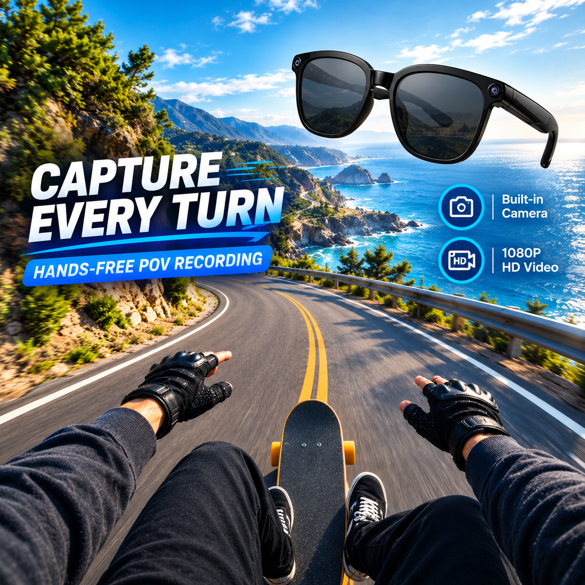 AI Smart Glasses with 8MP HD Camera 🕶️Premium Smart Glasses — Smart Style & Smarter Life”