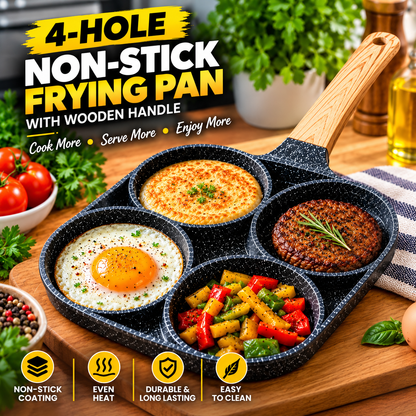 4-Hole Household Nonstick Frying Pan