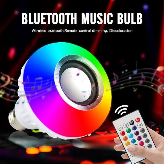 🎵💡✨ 12 Colours Music Bulb Bluetooth With Remote 🎧🌈