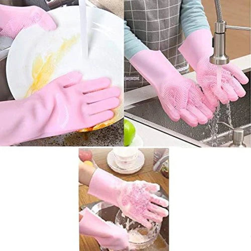 Silicone Washing Gloves_PACK OF 2